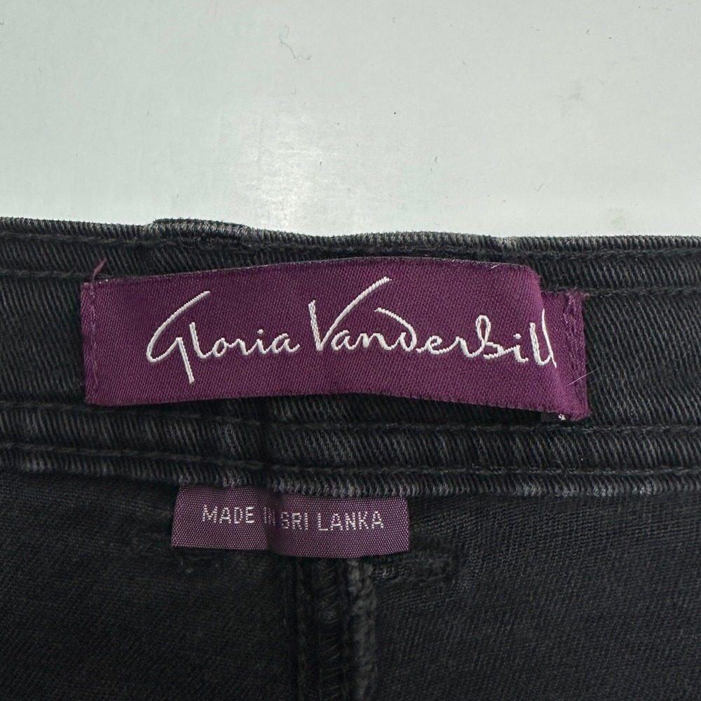Gloria Vanderbilt Amanda Jeans Womens 14 Black High Rise Straight Leg Denim - Picture 3 of 5